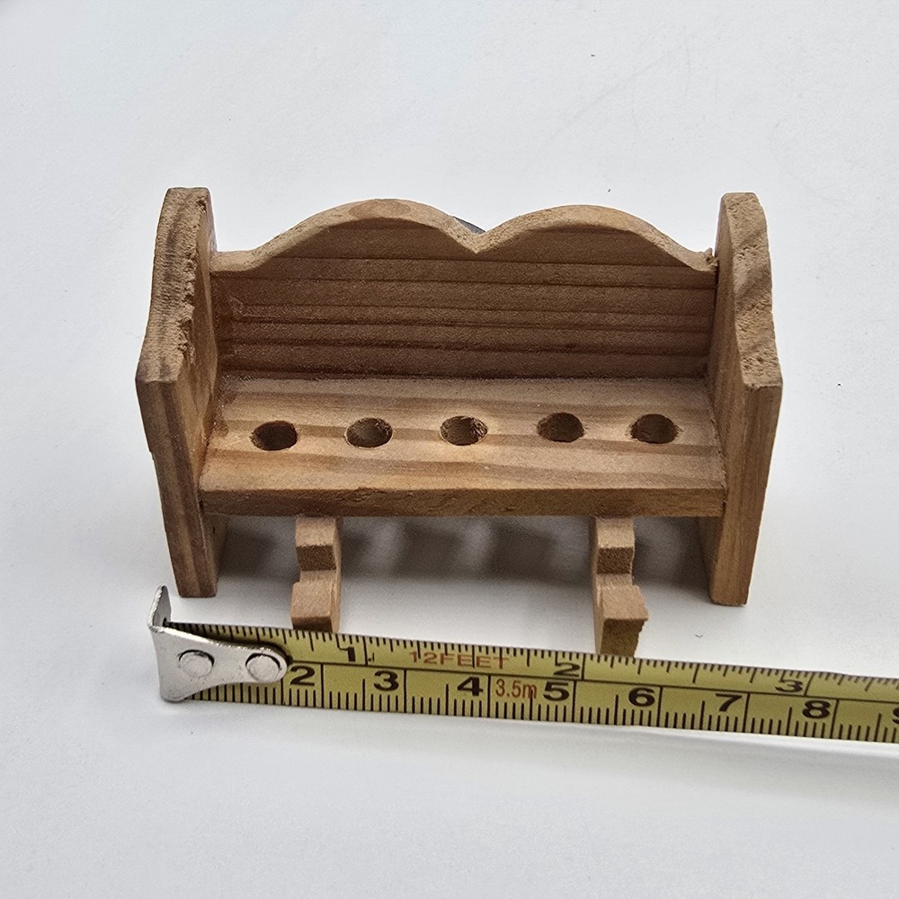 Vintage Doll Sized Wooden Kitchen Utensils & Rack Fridge Refrigerator Magnet - Picture 11 of 13